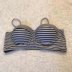 Striped Bustier Bikini Top